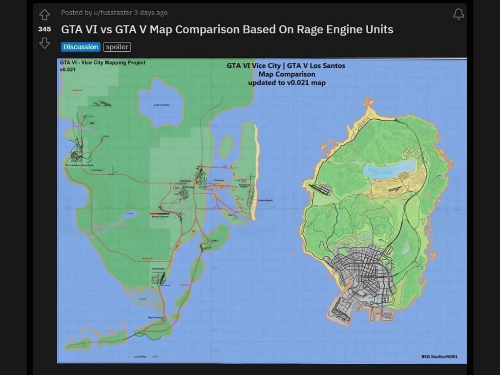 GTA 6 | Vazamento de mapa mostra um vislumbre da próxima Vice City